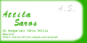 attila saros business card